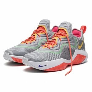 LeBron Men's Gray and Orange Athletic Sneakers